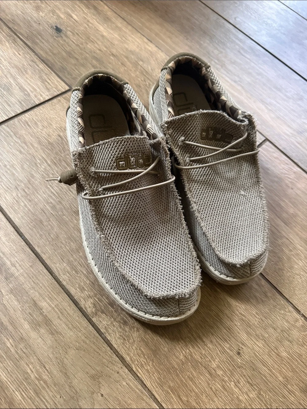 Hey Dude Men's Slip-On Loafers in Beige